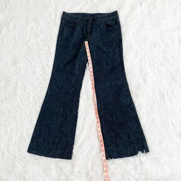 Yves Saint Laurent Flare Denim Jeans in Dark Blue - Picture 9 of 12